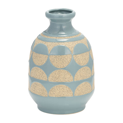 CER, 10H HALF CIRCLES VASE, CAMEO BLUE