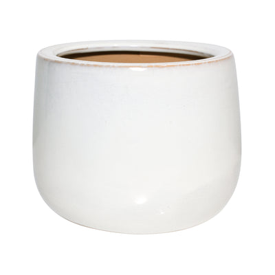 S/3 6/9/11 Reactive Ombre Planters, Ivory