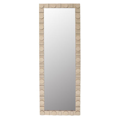 24x70 Rectange Leaner Mirror W/ Circle Details, Bl