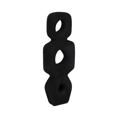 15 Textured Open Cut-out Totem Object, Black