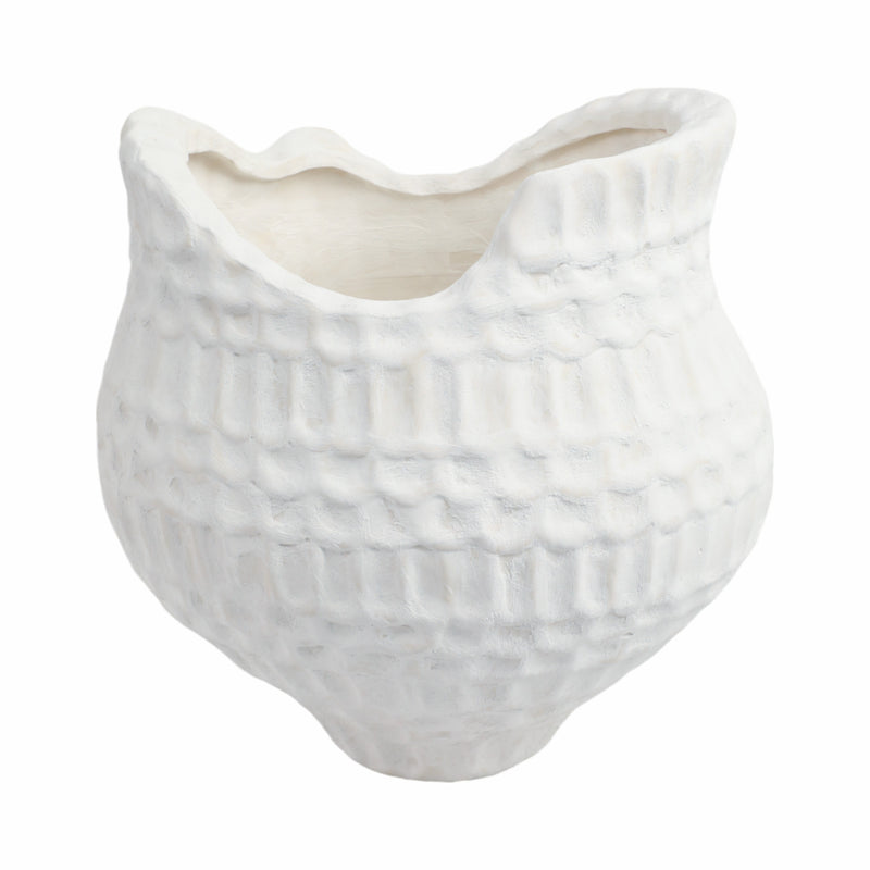 12callan Small 3d Printed Porcelain Vase, Ivory