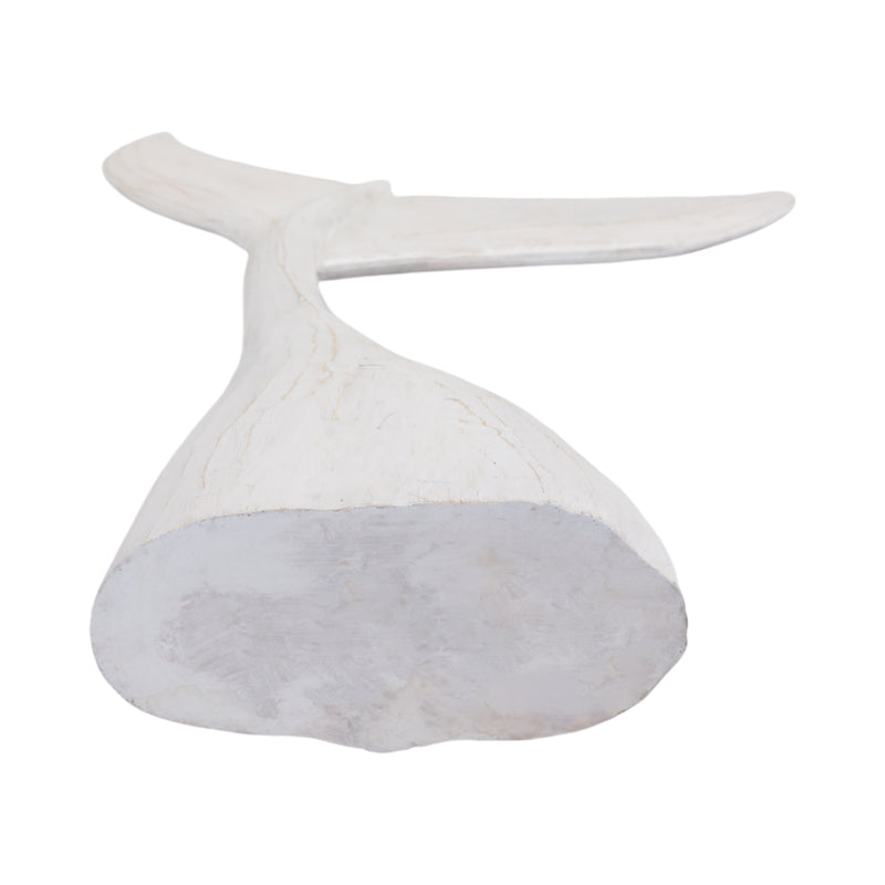 32 Wood Whale Tail Decor, Wht