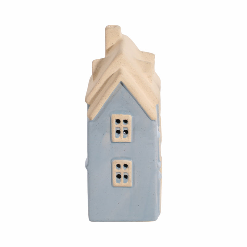 8x5 Homestead House Tealight Holder, Blue