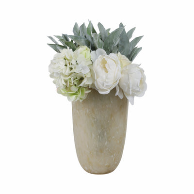 12 Durban Large Cream Glass Vase