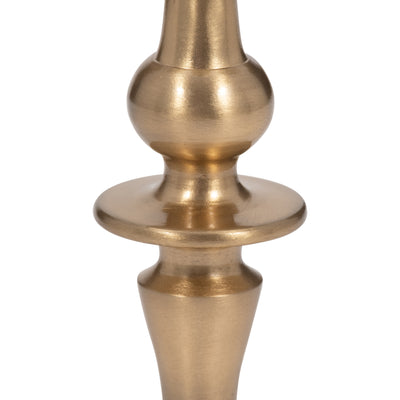 METAL, 9 TRADITIONAL TAPER CANDLEHOLDER, GOLD