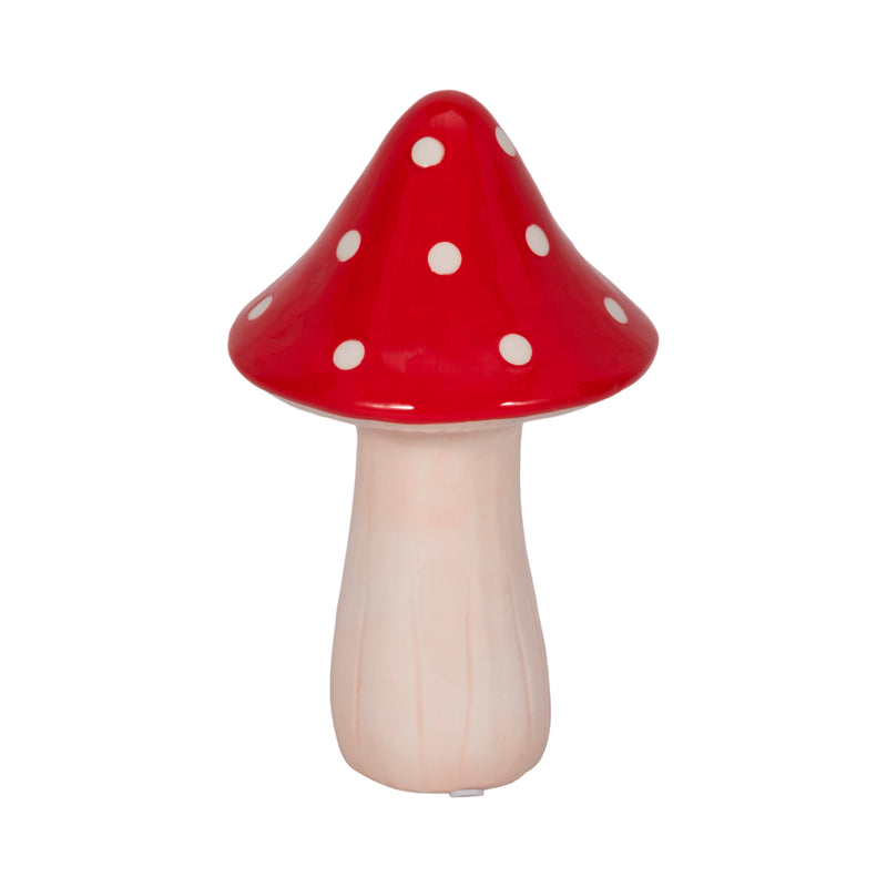 8 White Dot Fairy Mushroom, Red/white