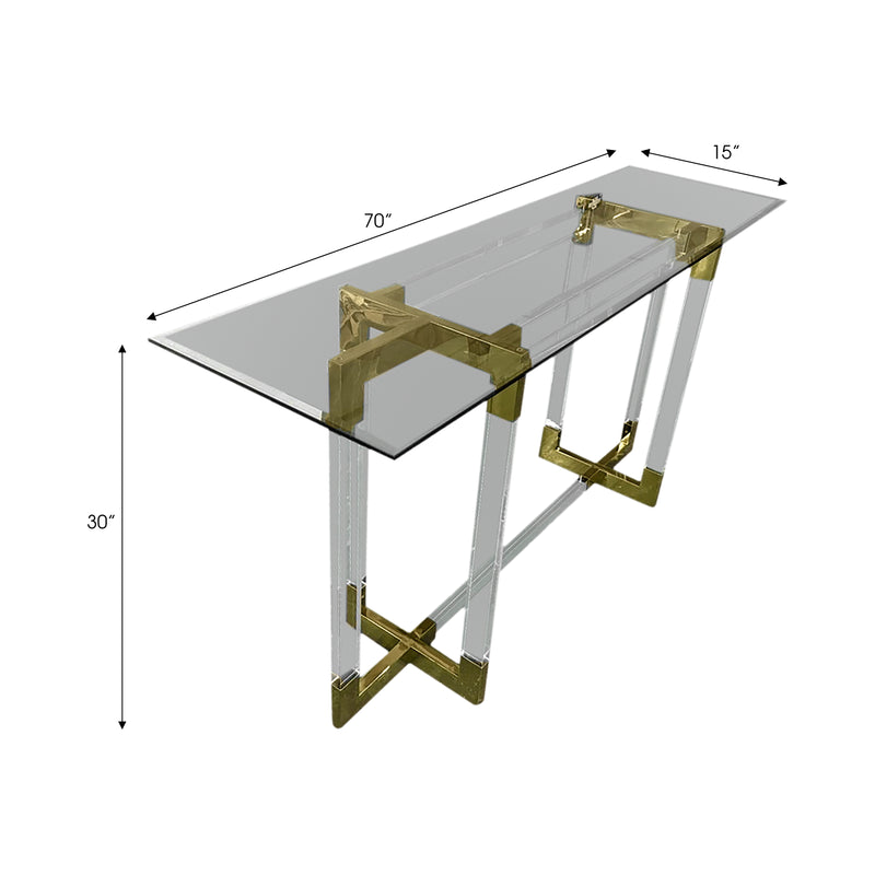 60 Arteaga Acrylic Console Table