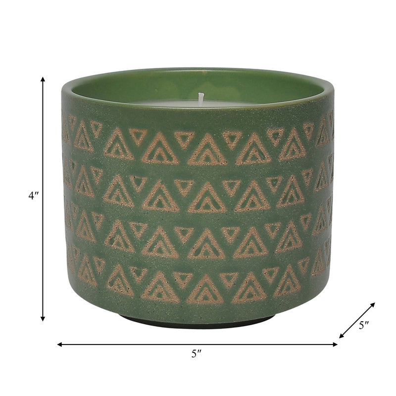 5 15oz Aztec Citro Candle, Green