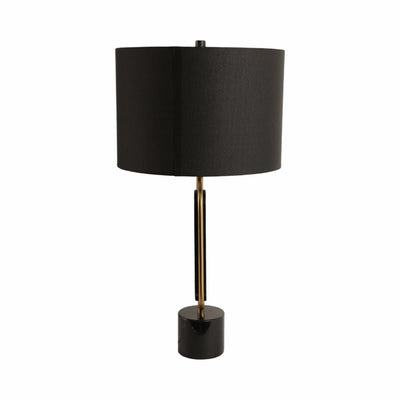 Metal/marble 30 Table Lamp, Gold/black