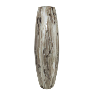 31 Curved Glass Vase Neutral Drip Finish, Multi