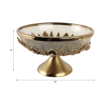 13 Eaves Glass And Metal Bowl