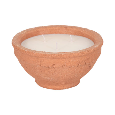 8 16 Oz Tobacco Bowl Candle, Terracotta