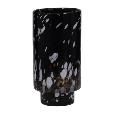 13 Hennie Large Black & White Glass Vase