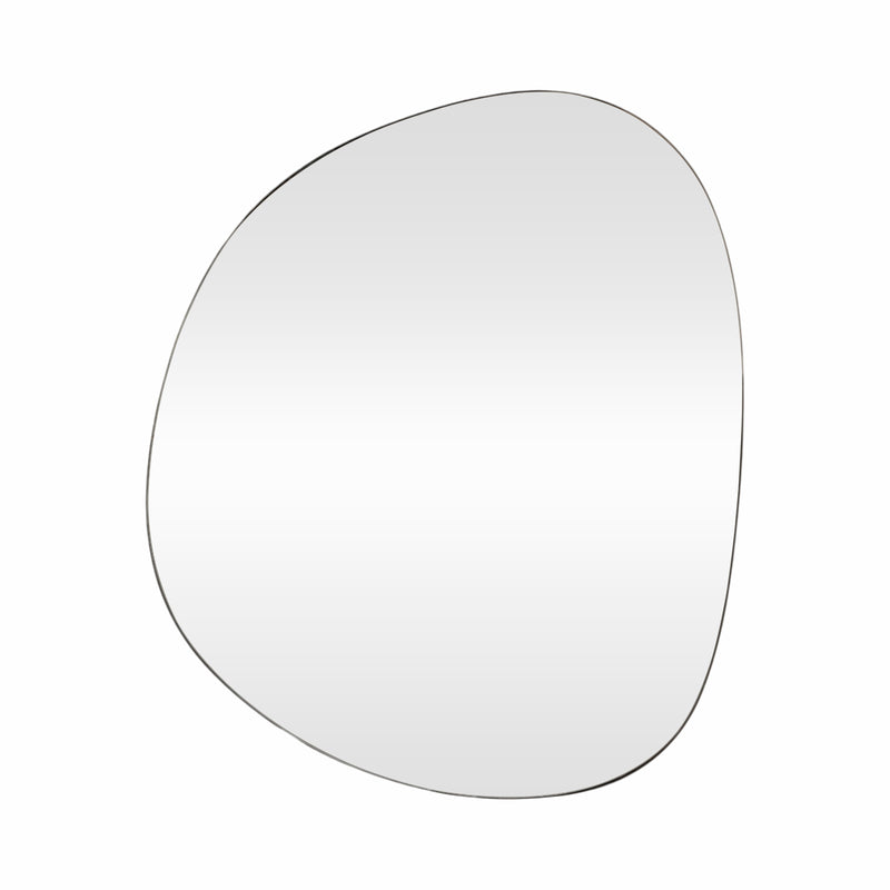 30x35 Irregular Round Mirror, Black