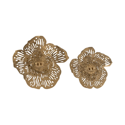 S/2 14/18 Salma Gold Wall Flowers