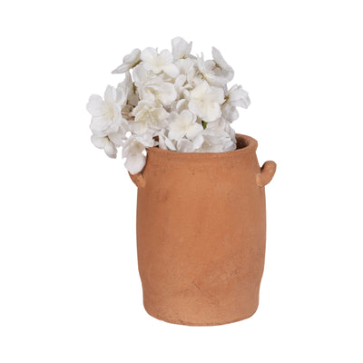 8 Traditional Handle Vase, Terracotta