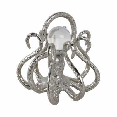 8x8 Octopus With Acrylic Ball, Silver