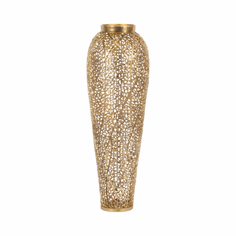 40 Fauna Metal Bouquet Floor Vase, Gold