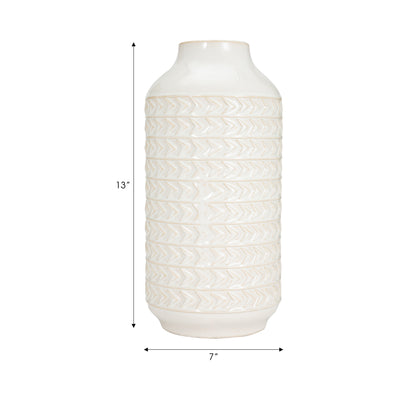 CER, 13H AZTEC VASE, IVORY