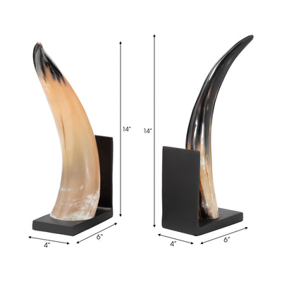 S/2 14 Gamil Horn Bookends