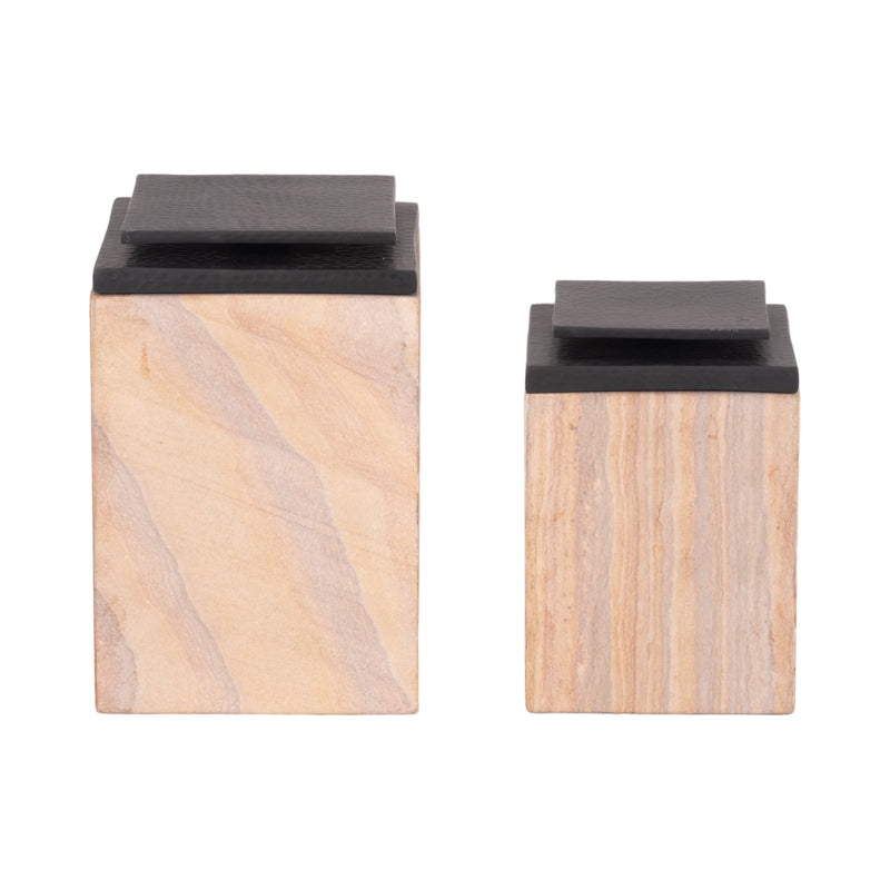 S/2 8/9 Maverick Sandstone Boxes, Natural