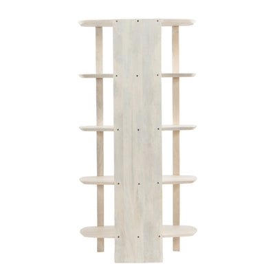 71 Catalina  Fluted Wood Etagere, Cream