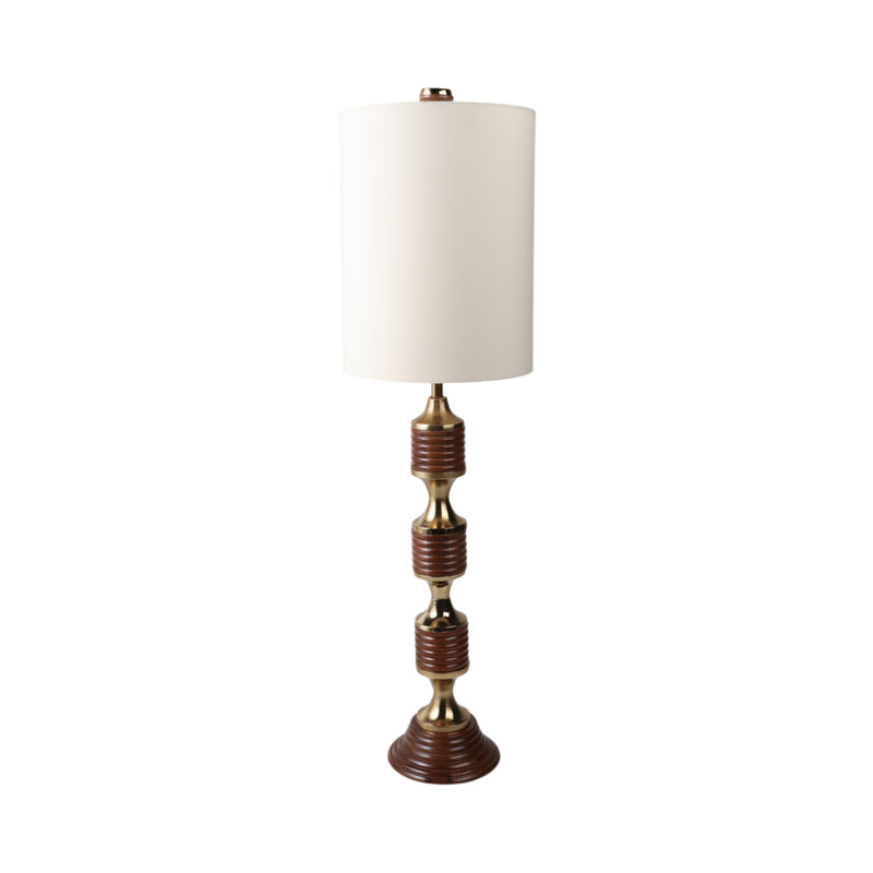 43 Theodore Wood And Aluminum Table Lamp