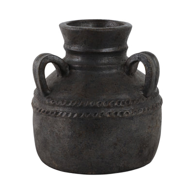 Terracotta, 12 Triple Handle Jug, Black