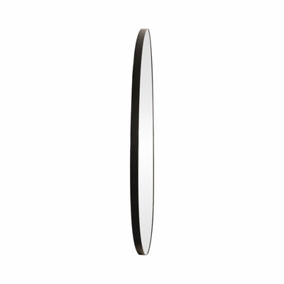 30x35 Irregular Round Mirror, Black