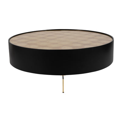 WOOD,47 GOLD LEAF TOP COFFEE TABLE, BLK/GLD, KD