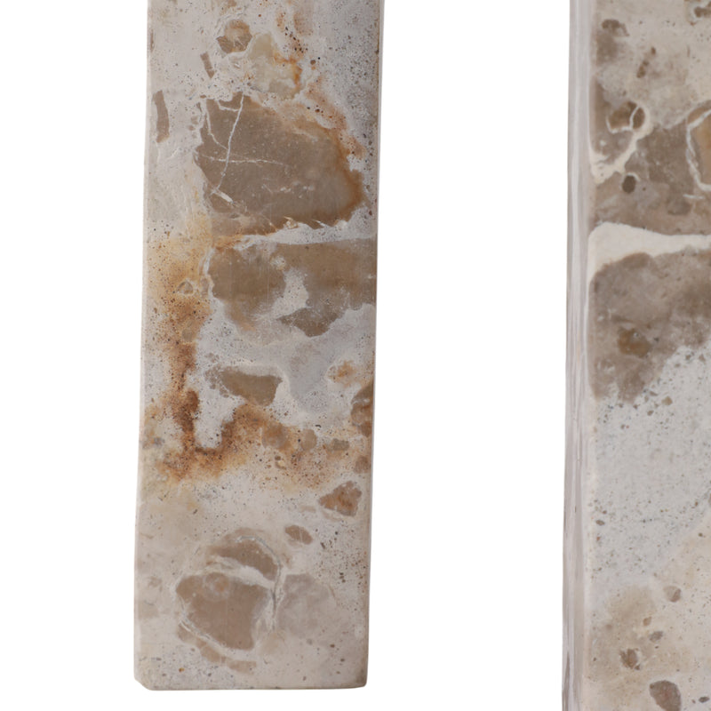 S/2 12 Pompano Beige Marble Arches