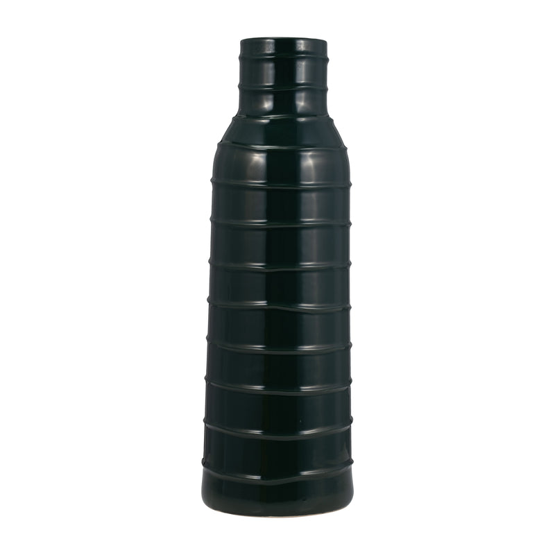 CER, 20H TRIBAL VASE, FOREST GREEN