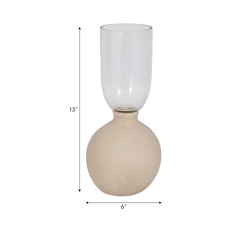 Ecomix/glass, 13 Vase, Ivory