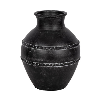 14 Traditional Terracotta Vase, Black