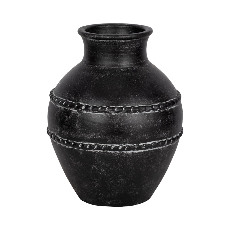 14 Traditional Terracotta Vase, Black