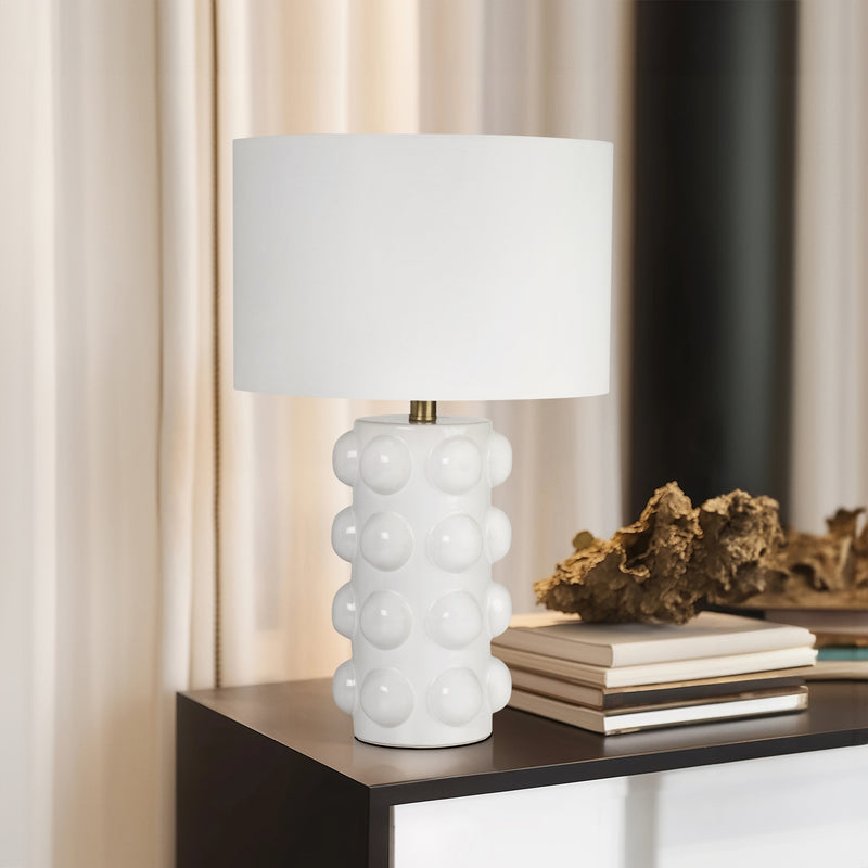 Ceramic 22 Bubble Table Lamp, White