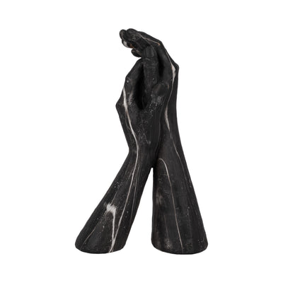 13 Marbled Hands Sculpture, Black/white