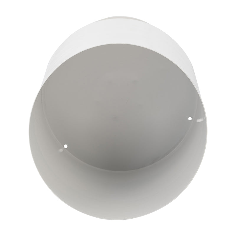 Ec Metal,8,flat Round Base Planter,white