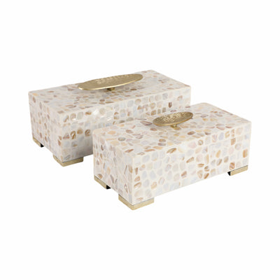 S/2 12/14 Allerd Mother & Pearl Boxes