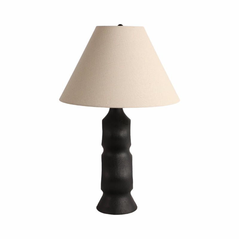 28 Open Cut-out 8 Table Lamp, Black/tan