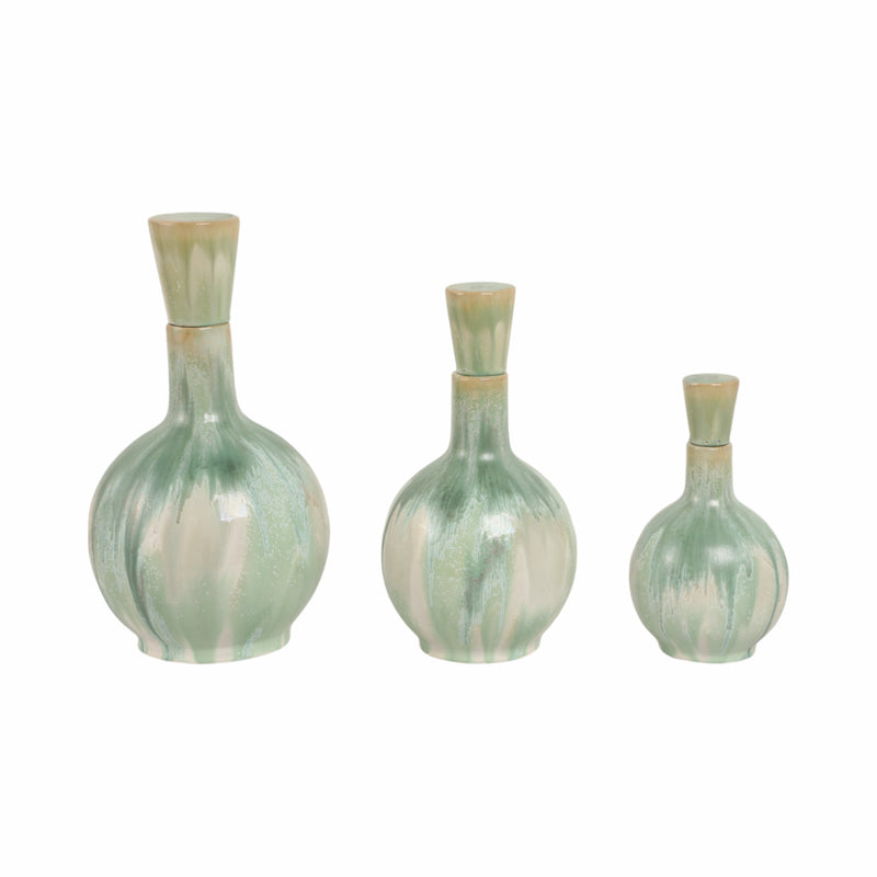 S/3 9/12/14 Sherwood Ceramic Bottles