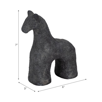 6 Textured Horse, Black