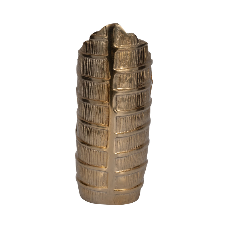 Metal, 14 Aztec Small Vase, Gold