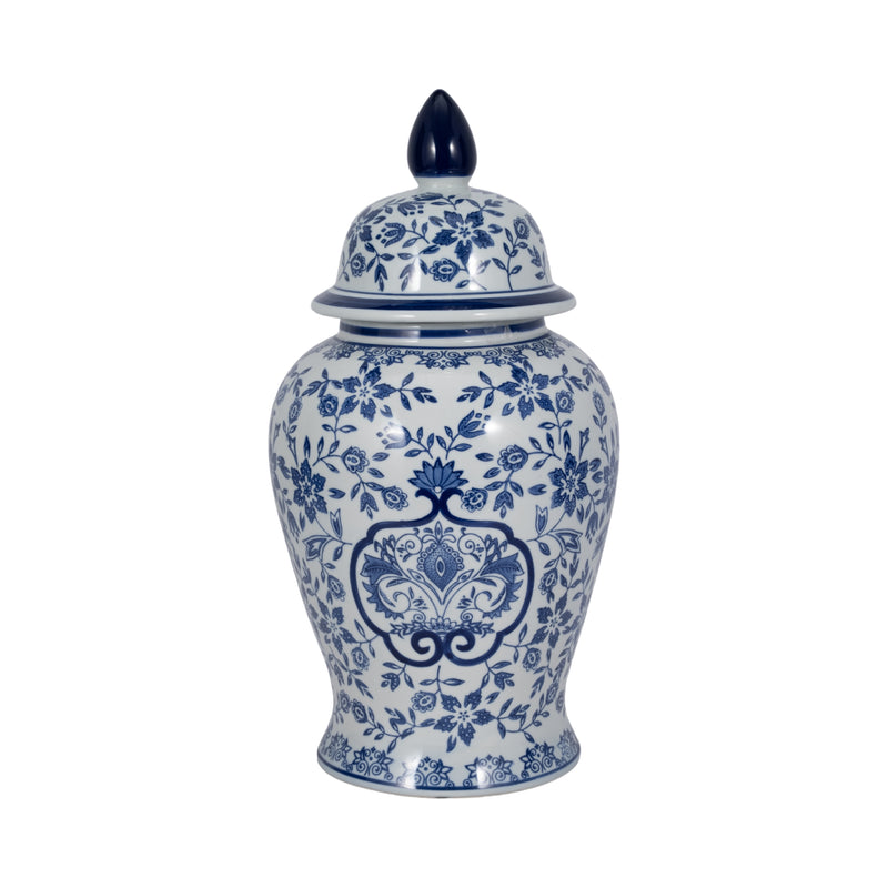 WHITE/BLUE TEMPLE JAR 18