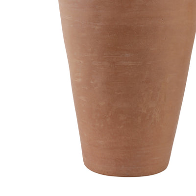 16x9 Terracotta Ribbed Floor Vase, Natural