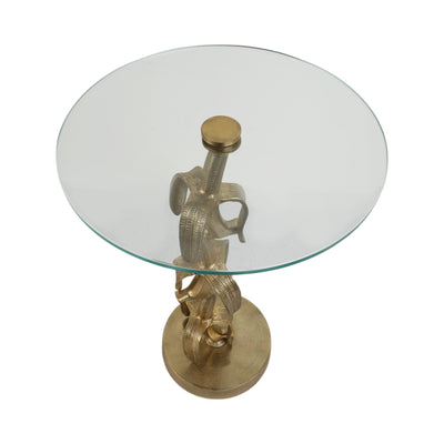 22x15 Bananas Accent Table, Gold Kd