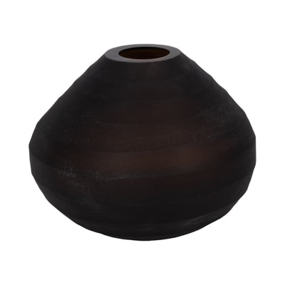 Glass, 10 Rotund Vase, Smokey Brown