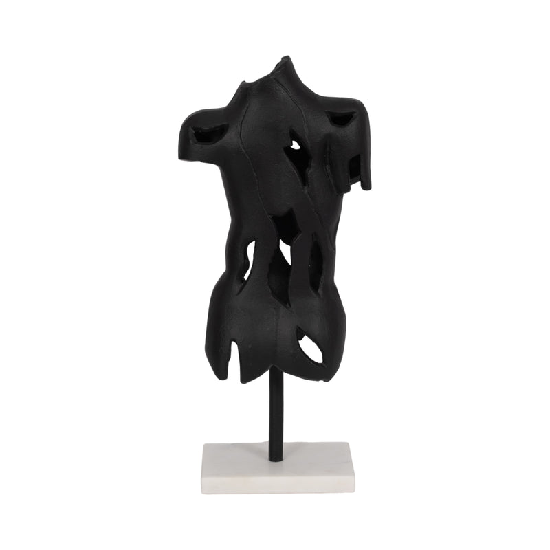 METAL, 16 CRACKED BUST ON STAND, BLACK