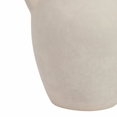 9 Vase With Handles, Paper Mache, White