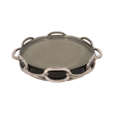 16 Palmas Large Silver Link Tray